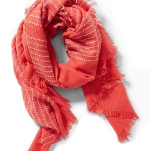 Textured Fringe Scarf, Tamarind Orange, 32" x 72"